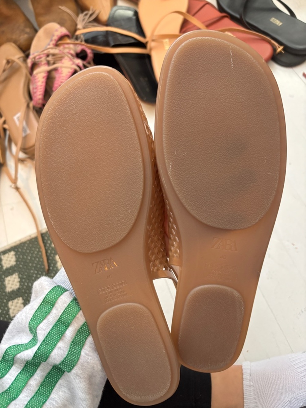 Zara Brown Jelly Slingback Flats - Picture 3 of 3